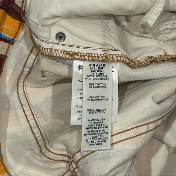 Donated - not for sale.
Frame Denim Le Cutoff Shorts multicolor stripes - Picture 6 of 7